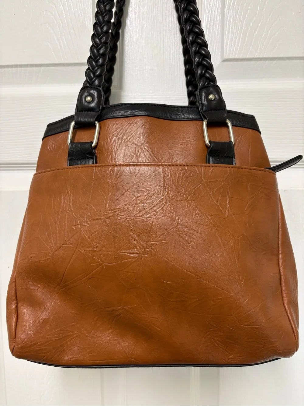 VISM NcSTAR Brown Black Braided Concealed Carry Tote Handbag BWF003
